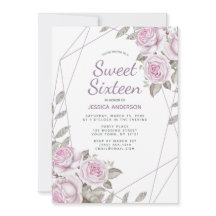 Parties scintillant d'argent rose violet Sweet six