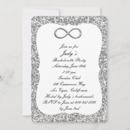 Invitation Parties scintillant d'argent Silver Infinity Bache