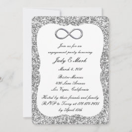 Invitation Parties scintillant d'argent Silver Infinity Party