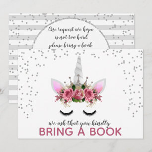Invitation Parties scintillant D'Argent Unicorn Princesse App