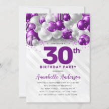 Parties scintillant de ballons d'argent violet N'i