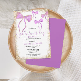 Invitation Parties scintillant de brunch de la Saint-Galentin