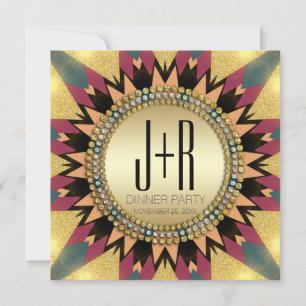 Invitation Parties scintillant de la tribu Terre Sunshine