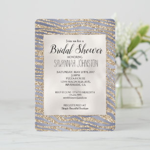Invitation Parties scintillant de luxe Gold Purple Fête des m