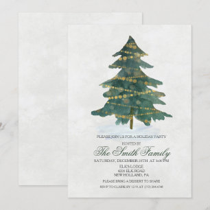 Invitation Parties scintillant de Noël de Noël