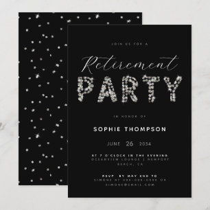 Invitation Parties scintillant de retraite moderne Silver Spa