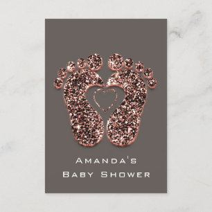 Invitation Parties scintillant d'étincelle Baby shower pieds 