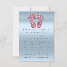 Invitation Parties scintillant d'étincelle Baby shower Pieds 