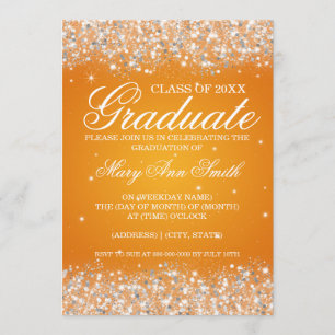 Invitation Parties scintillant d'étincelle de la fête de grad