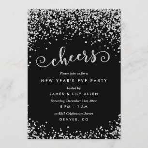Invitation Parties scintillant Diamant Look New Years Eve Par
