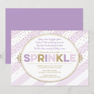 Invitation parties scintillant d'invitation de la petite fill