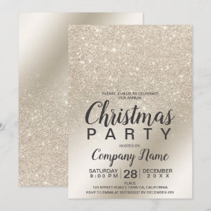 Invitation Parties scintillant d'ivoire de la perle de Noël