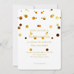 Invitation Parties scintillant d'or Confetti étincelles Bache