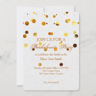 Invitation Parties scintillant d'or Confetti étincelles Bache