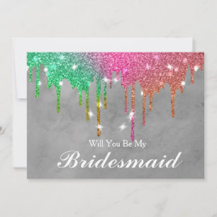 Invitation Parties scintillant d'or Confetti Serez-vous ma de