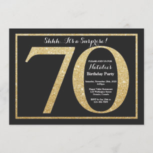 Invitation Parties scintillant d'or de l'invitation Surprise 