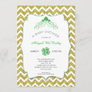 Invitation parties scintillant d'or du Baby shower NEUTRAL St