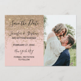 Invitation Parties scintillant d'or étincelles rose vif Enreg