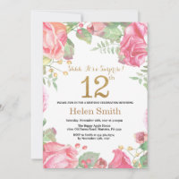 Parties scintillant d'or Floral Surprise 12e anniv