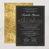 Parties scintillant d'or Las Vegas Quinceañera Ann