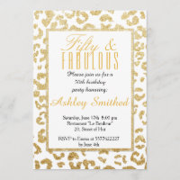 parties scintillant d'or motif léopard moderne fab