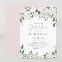 Parties scintillant d'or Pastel Flowers Baby showe