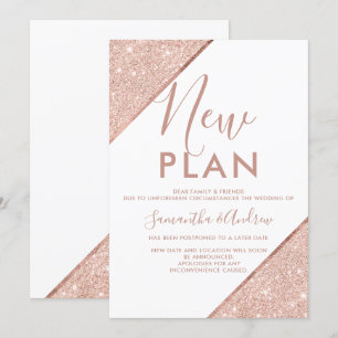 Invitation parties scintillant d'or rose mariage blanc nouvea