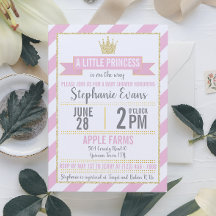 Parties scintillant d'or rose Princess Baby shower