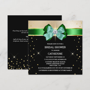 Invitation Parties scintillant éclatante arc-en-ciel en or ve