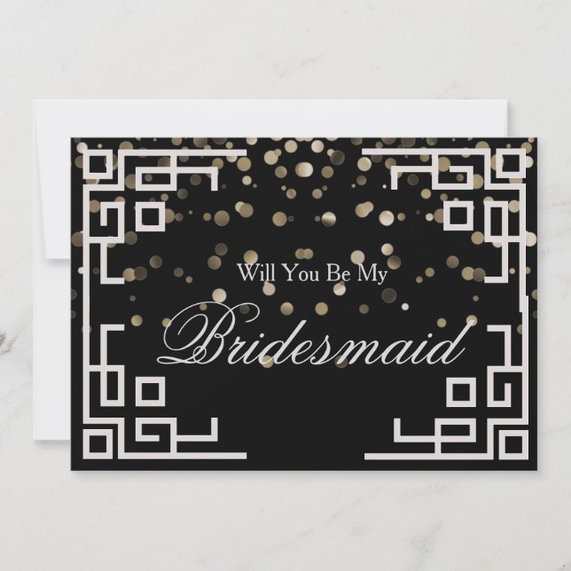 Invitation Parties scintillant en argent Confetti Serez-vous  (Devant)
