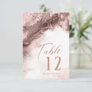 Invitation Parties scintillant en marbre Mariage Rose Gold ID