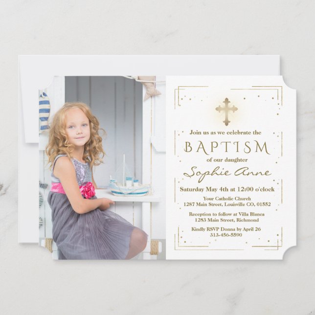 Invitation Parties scintillant en or rose fleuri de luxe Phot (Devant)