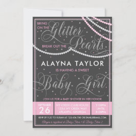 Invitation Parties scintillant et perles Baby shower Invitati
