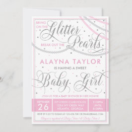 Invitation Parties scintillant et perles Baby shower Invitati