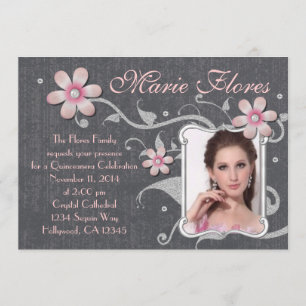 Invitation Parties scintillant et rhinestone Quinceanera