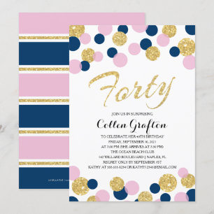 Invitation Parties scintillant étincelante Confetti   Anniver