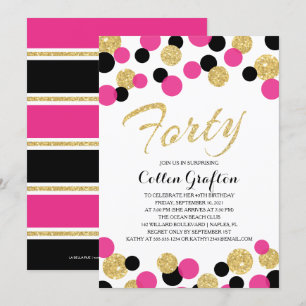 Invitation Parties scintillant étincelante Confetti   Anniver