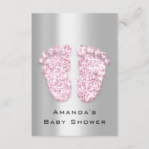Invitation Parties scintillant étincelle Baby shower pieds ro