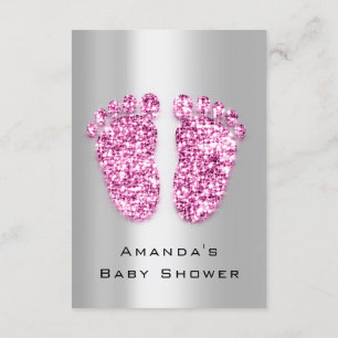 Invitation Parties scintillant étincelle Baby shower pieds ro