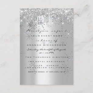 Invitation Parties scintillant étincelle Rose Silver Bridal S