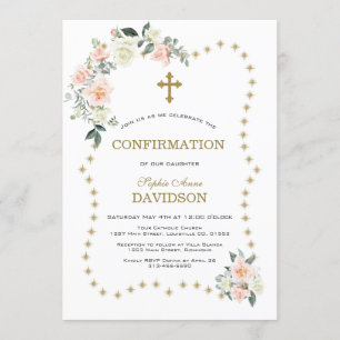Invitation Parties scintillant Étincelles Fleurs de cadre Gol