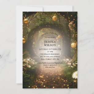 Invitation Parties scintillant Fairy Tale Enchanted Forest Ba