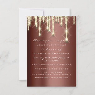 Invitation Parties scintillant Fête des mariées 3D Sweet 16th