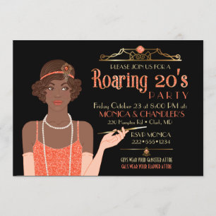 Invitation Parties scintillant Flapper des années 20 Retro Ta