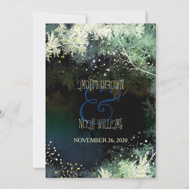 Invitation Parties scintillant forestières Hip Fairy Tale Mar (Devant)
