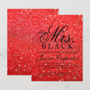 Invitation Parties scintillant Futur Mme Red