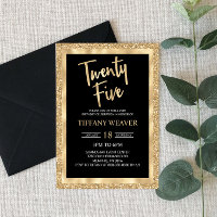 Parties scintillant Gold Foil Vingt-cinq 25e anniv