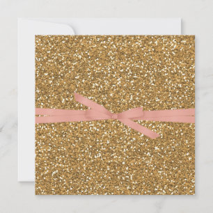 Invitation Parties scintillant Gold Glam Faux