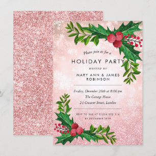 Invitation Parties scintillant Gold Rose en cuivre 