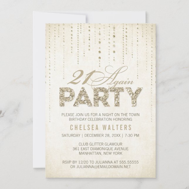 Invitation Parties scintillant Look 21 Encore une fois Invita (Devant)